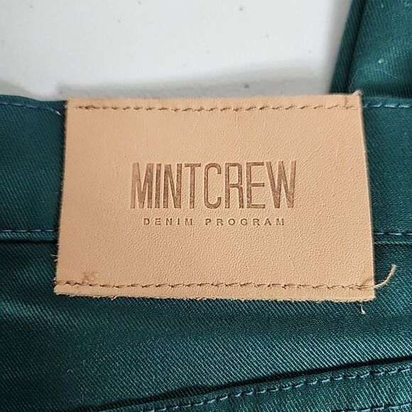Mens Mintcrew Carpenter Green Jeans Size 28 Zip Flare Legs - Picture 5 of 8